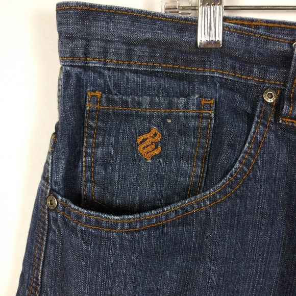 Vintage Y2K Rocawear Jeans Shorts Baggy Grunge Skater Sz 40 Southpole Jnco Style - Picture 3 of 7